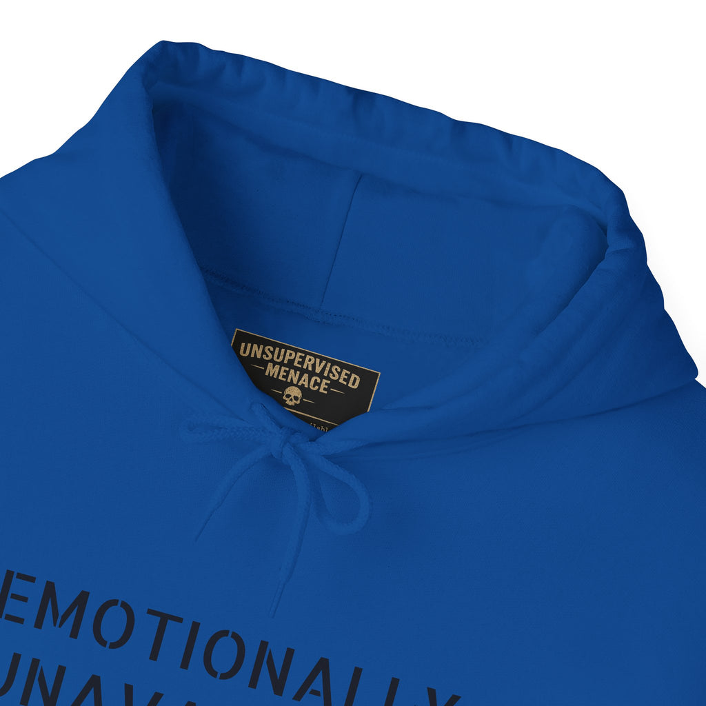 Emotionally Unavailable Hoodie — "Currently Accepting Coffee, Not Conversations" Graphic Hoodie