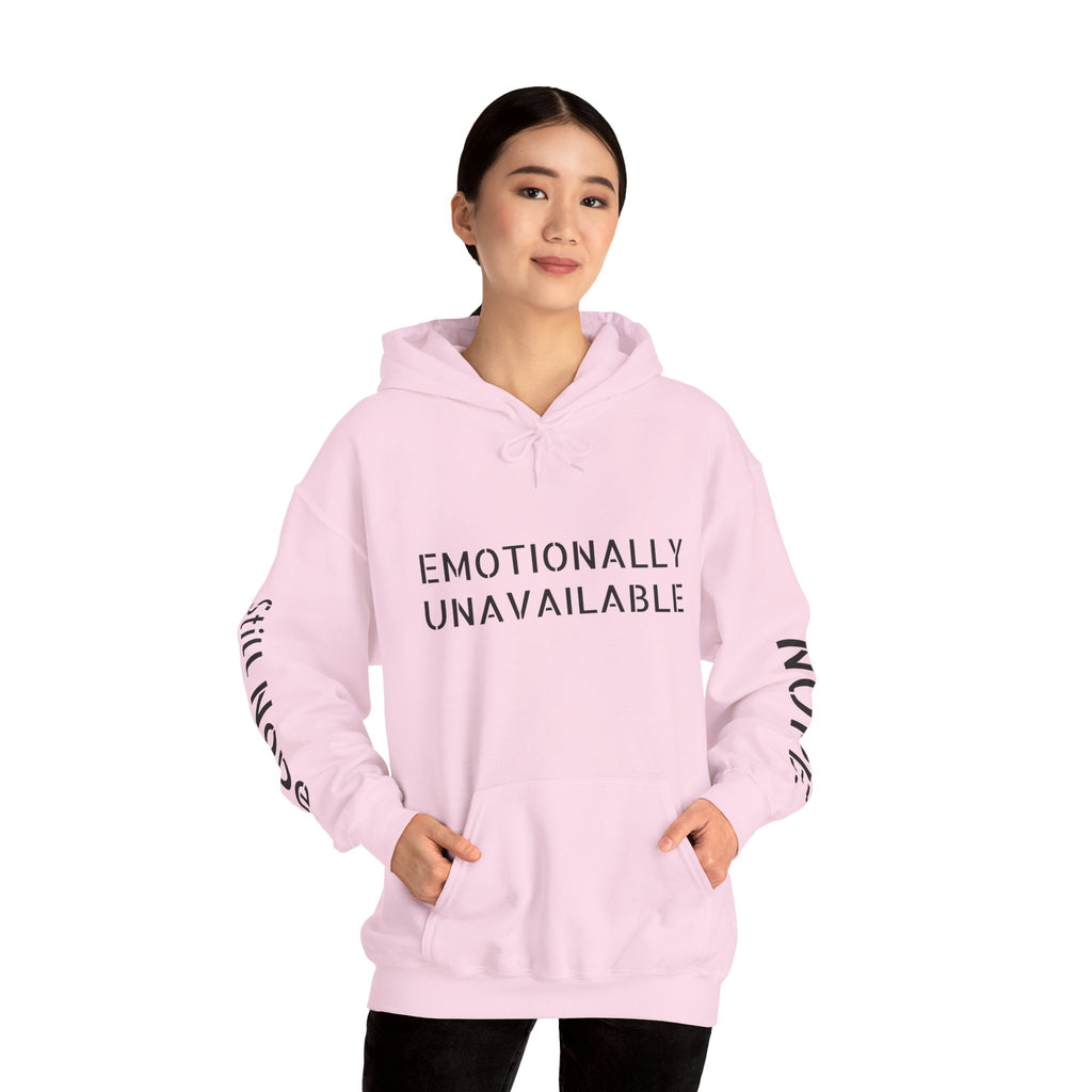 Emotionally Unavailable Hoodie — "Currently Accepting Coffee, Not Conversations" Graphic Hoodie
