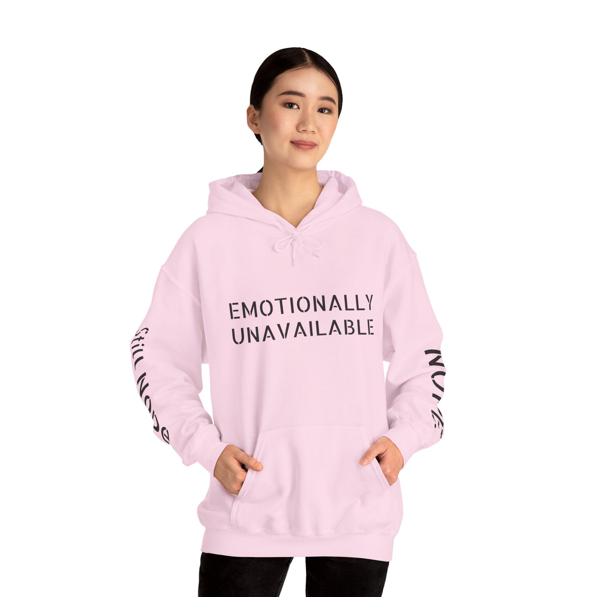 Emotionally Unavailable Hoodie — "Currently Accepting Coffee, Not Conversations" Graphic Hoodie