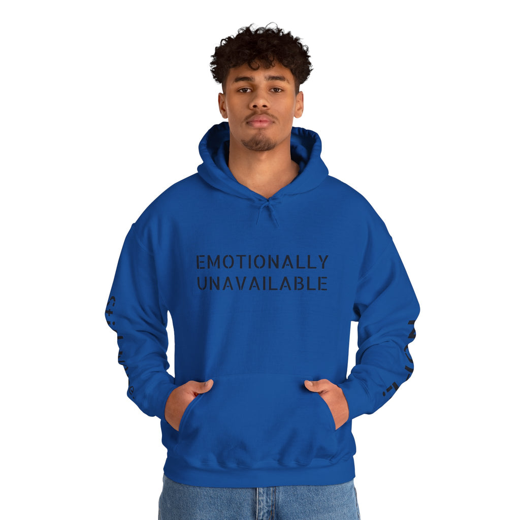 Emotionally Unavailable Hoodie — "Currently Accepting Coffee, Not Conversations" Graphic Hoodie
