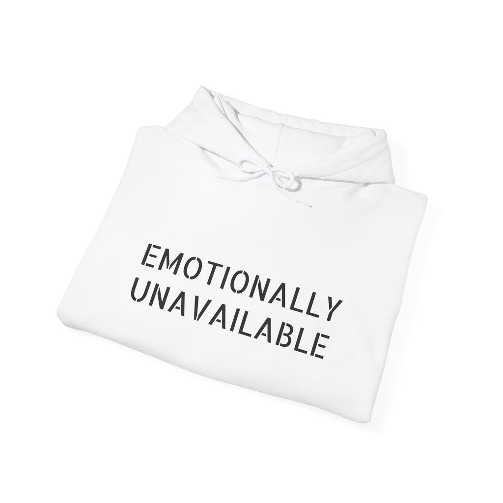 Emotionally Unavailable Hoodie — "Currently Accepting Coffee, Not Conversations" Graphic Hoodie