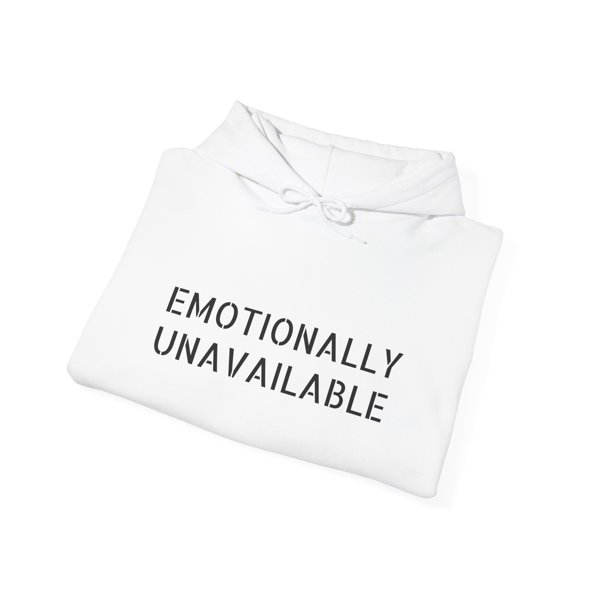 Emotionally Unavailable Hoodie — "Currently Accepting Coffee, Not Conversations" Graphic Hoodie