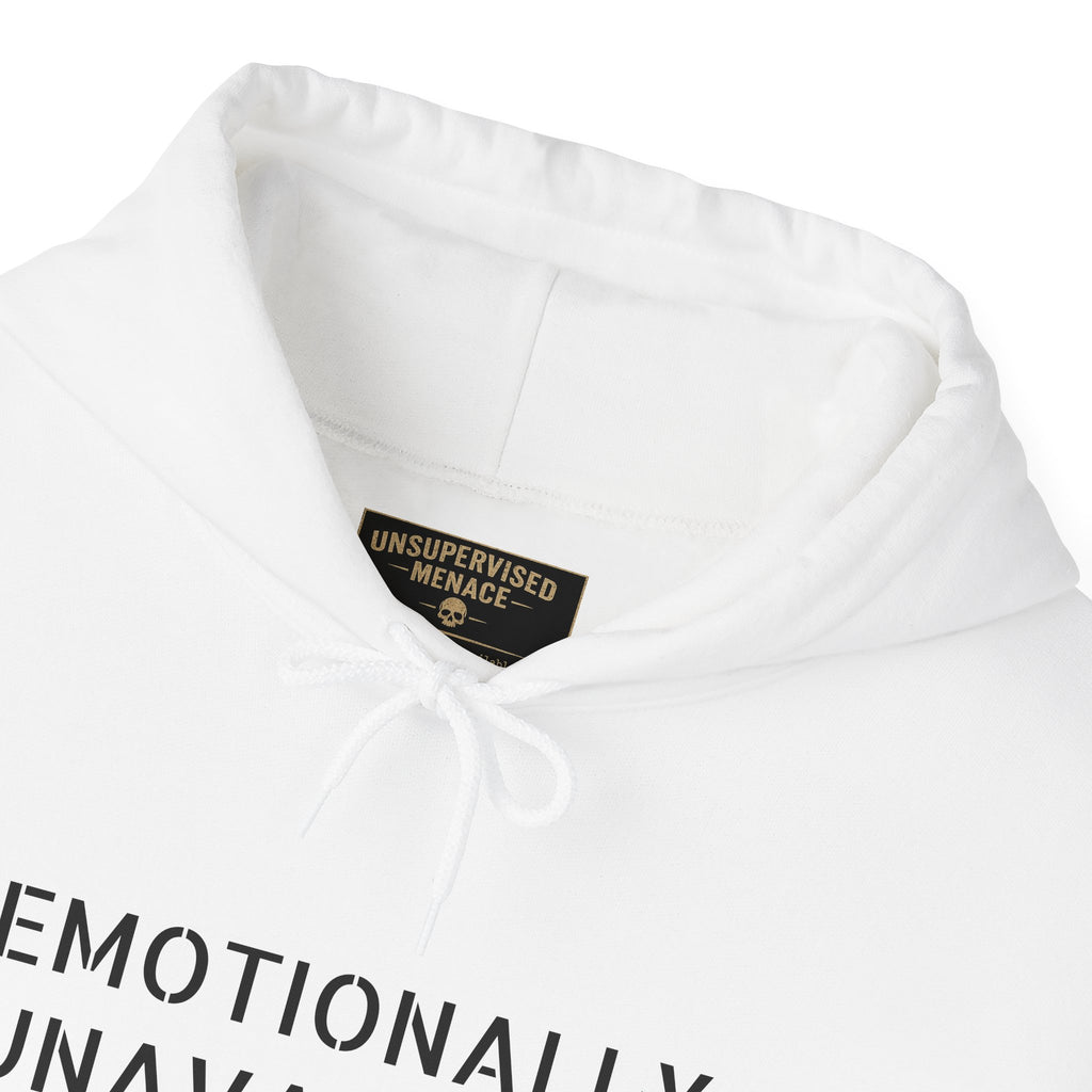 Emotionally Unavailable Hoodie — "Currently Accepting Coffee, Not Conversations" Graphic Hoodie