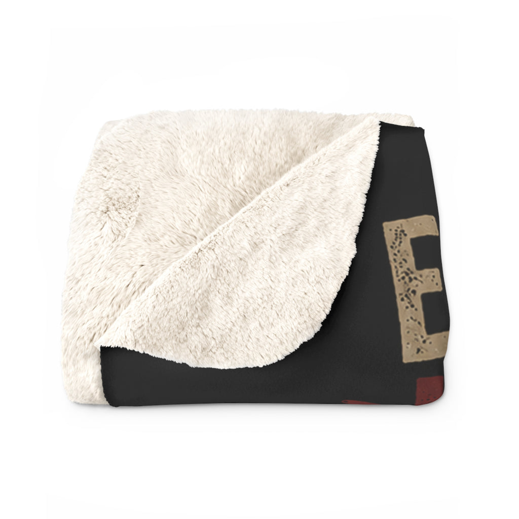 Sherpa Fleece Blanket — "Emotionally Unavailable" Skull Coffee Graphic Throw