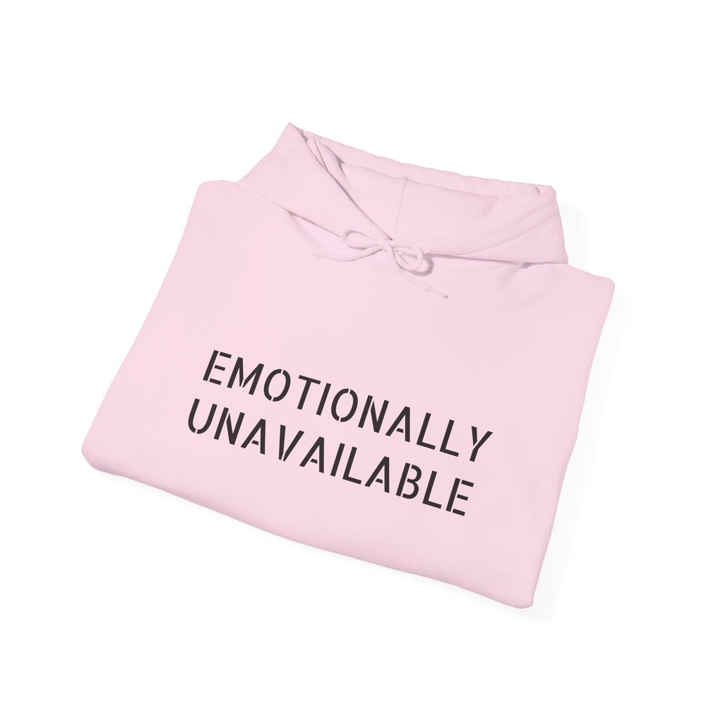 Emotionally Unavailable Hoodie — "Currently Accepting Coffee, Not Conversations" Graphic Hoodie