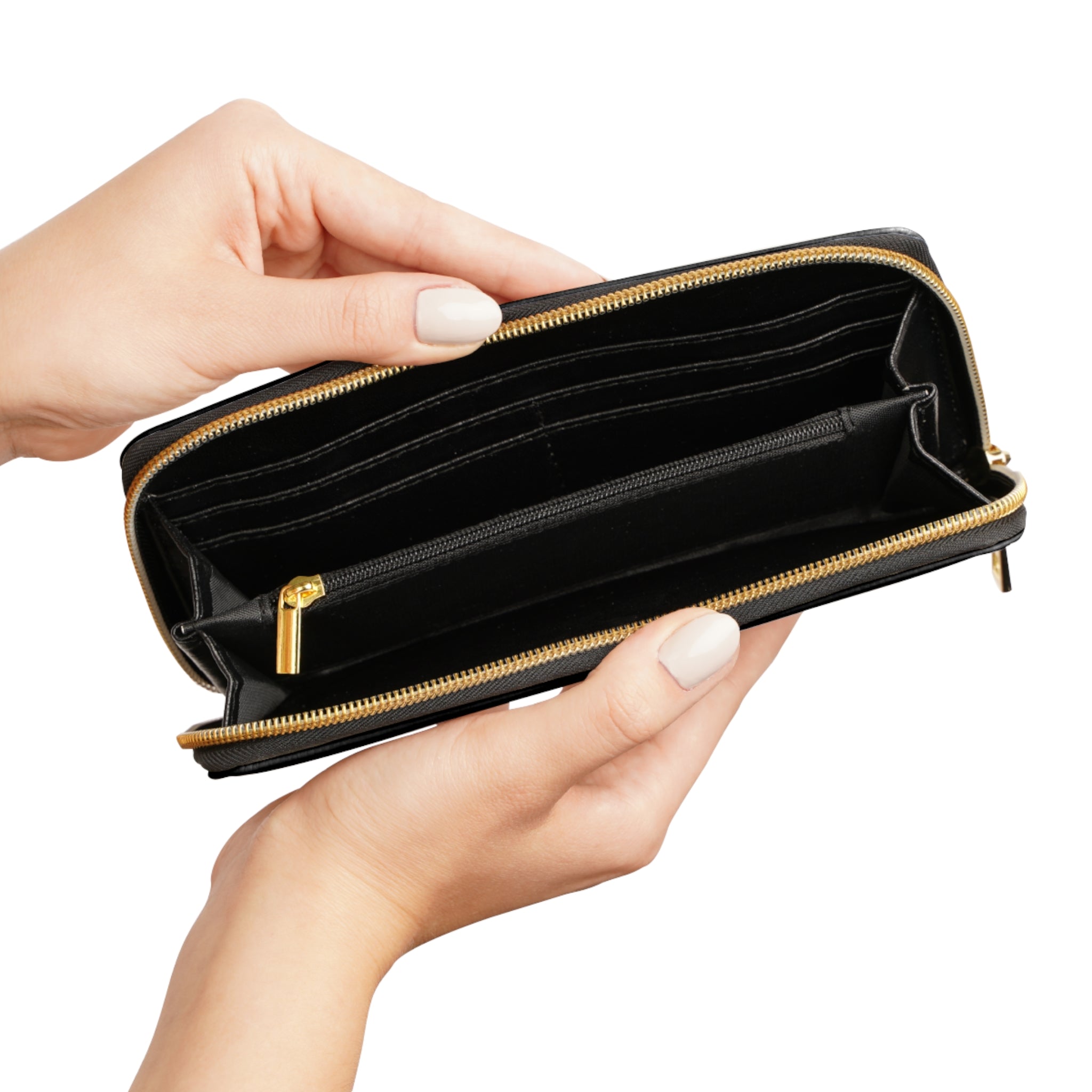 Zipper Wallet — “Professional/Certified Impulse Buyer” Skull Design