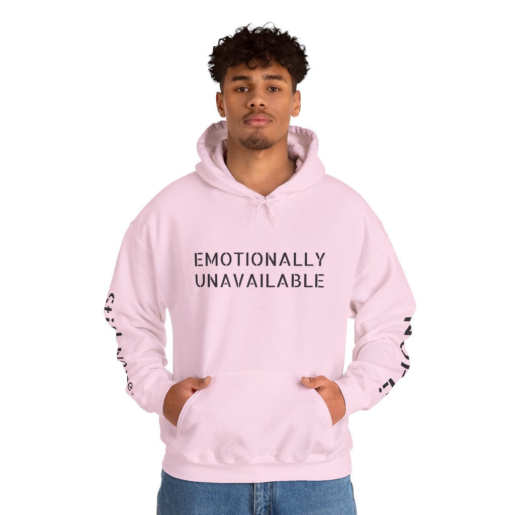 Emotionally Unavailable Hoodie — "Currently Accepting Coffee, Not Conversations" Graphic Hoodie