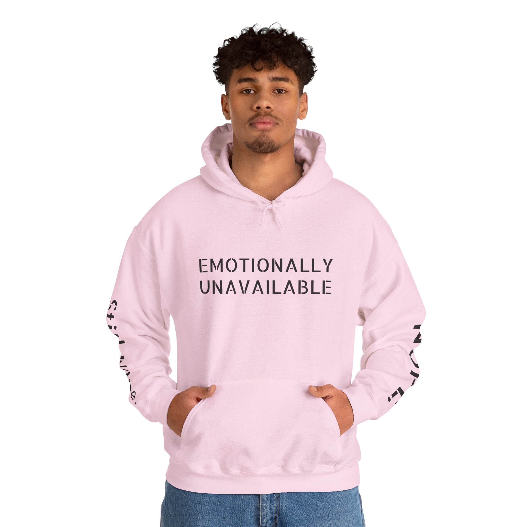 Emotionally Unavailable Hoodie — "Currently Accepting Coffee, Not Conversations" Graphic Hoodie