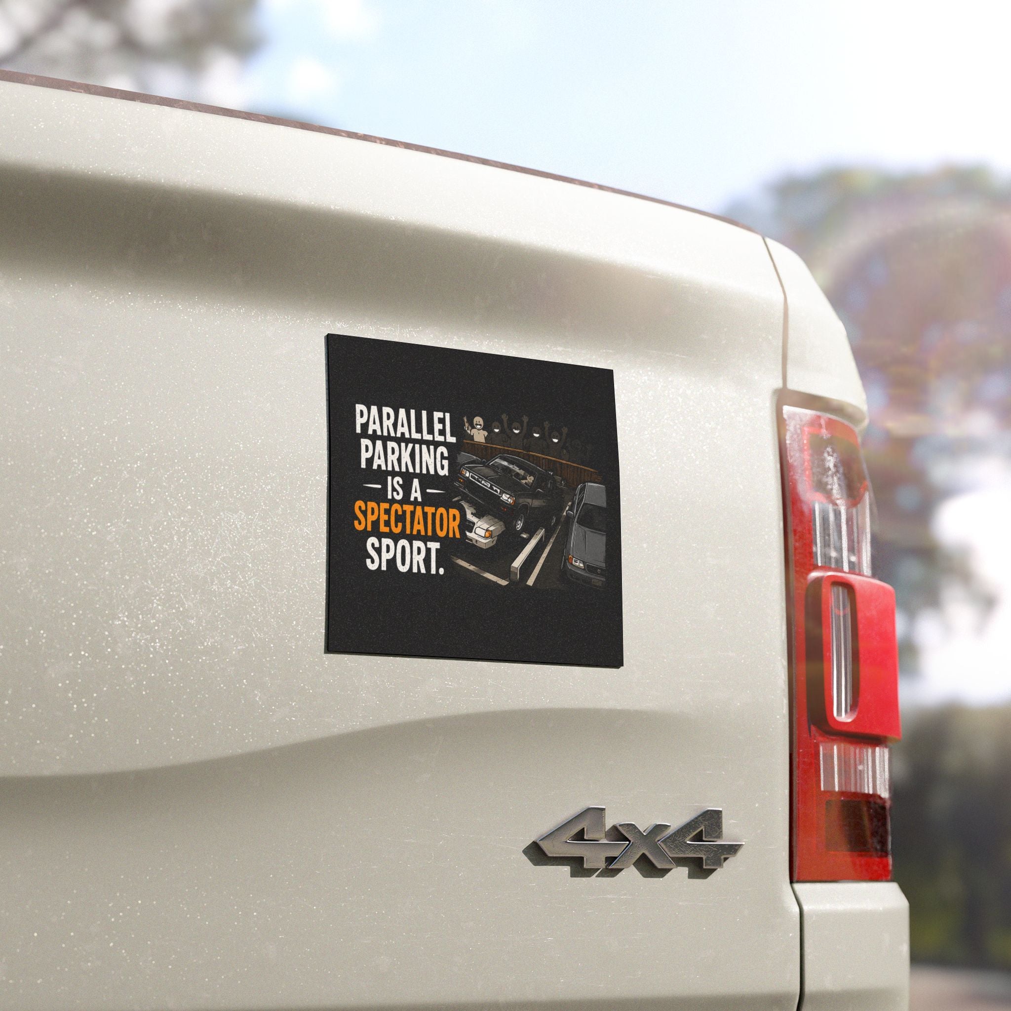 Car Magnet — "Parallel Parking Is a Spectator Sport" Funny Parking Humor