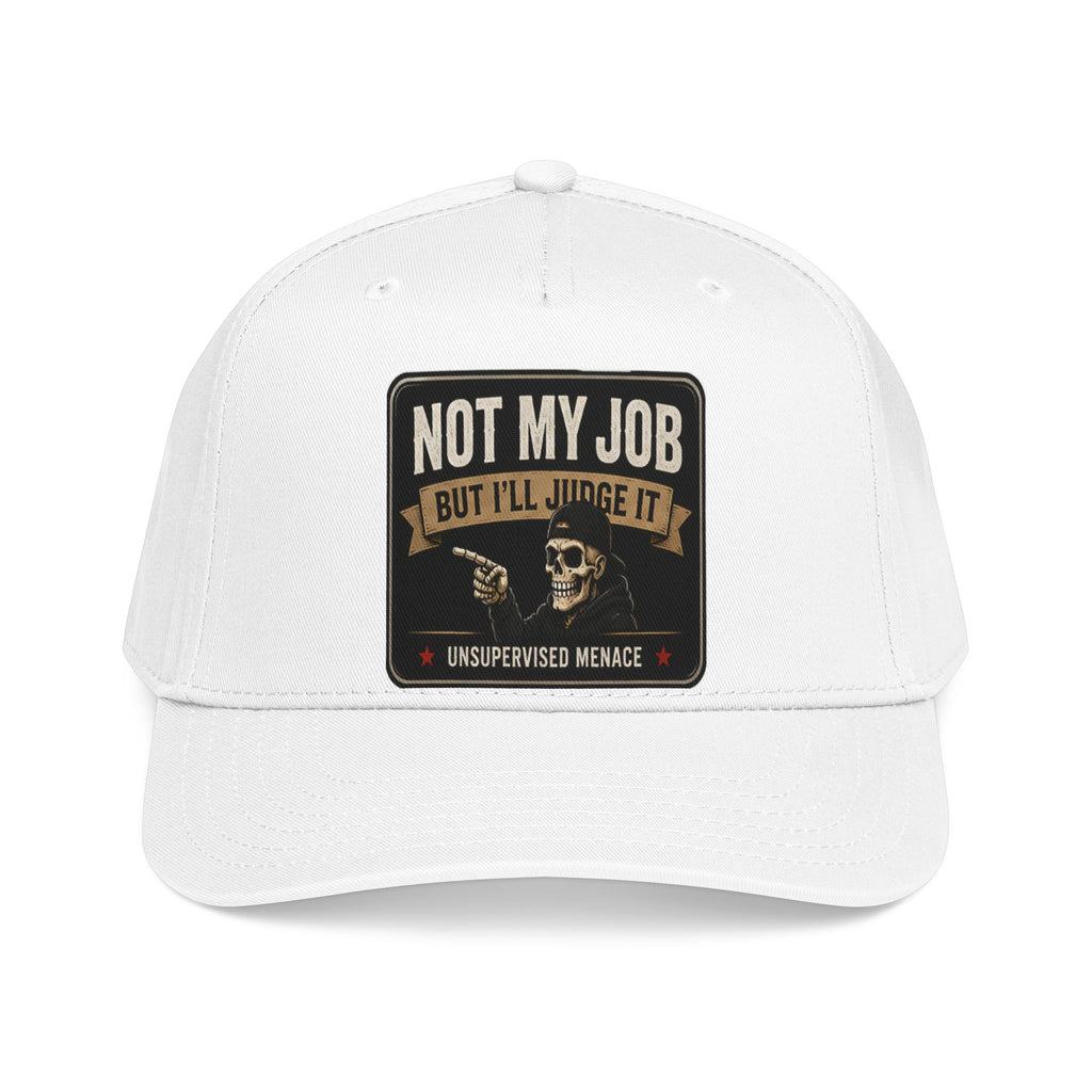 Baseball Cap — "Not My Job But I’ll Judge It" Skull Patch Hat