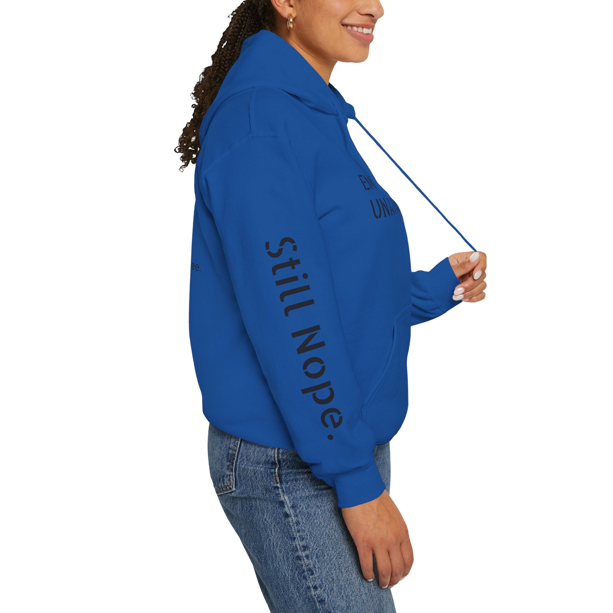 Emotionally Unavailable Hoodie — "Currently Accepting Coffee, Not Conversations" Graphic Hoodie