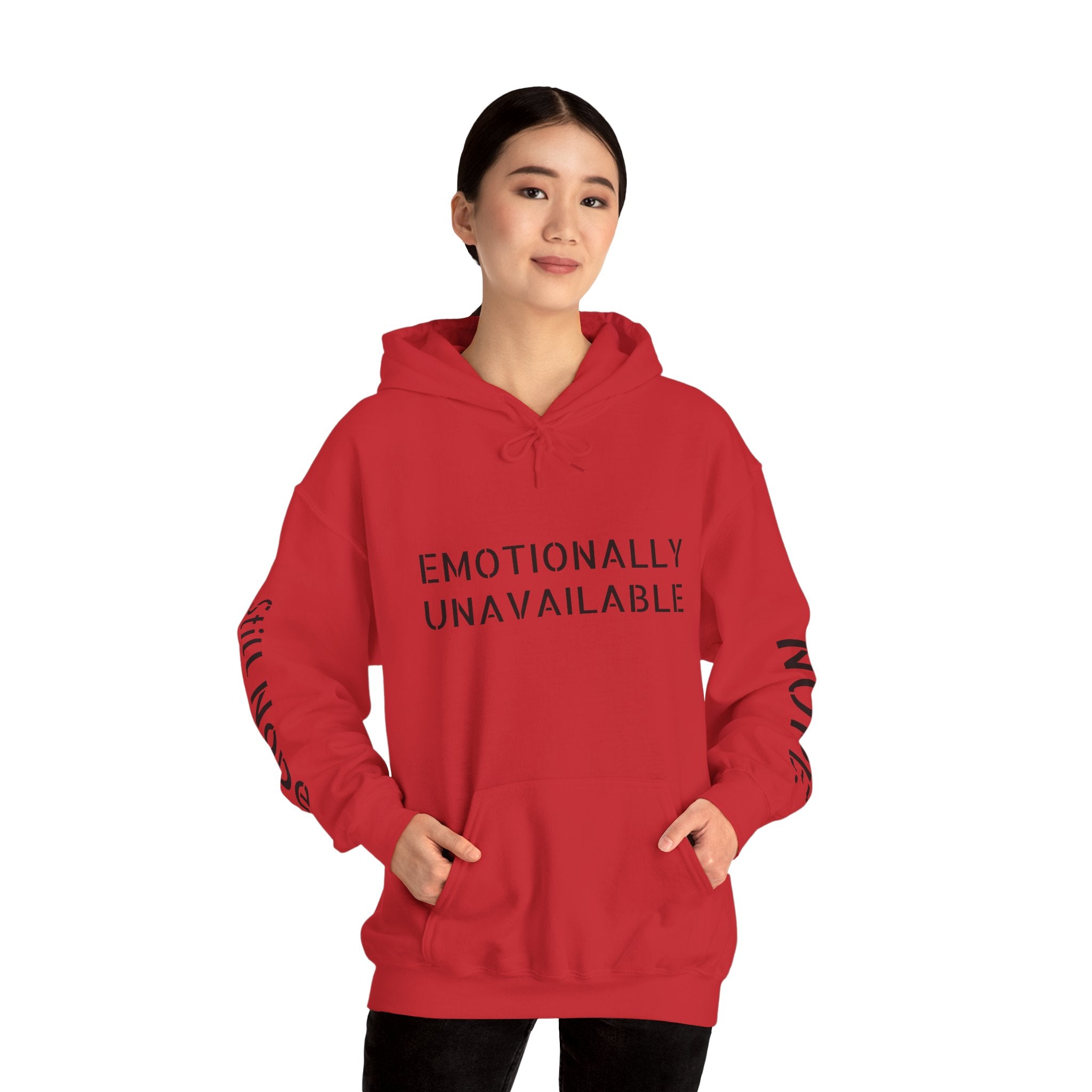 Emotionally Unavailable Hoodie — "Currently Accepting Coffee, Not Conversations" Graphic Hoodie
