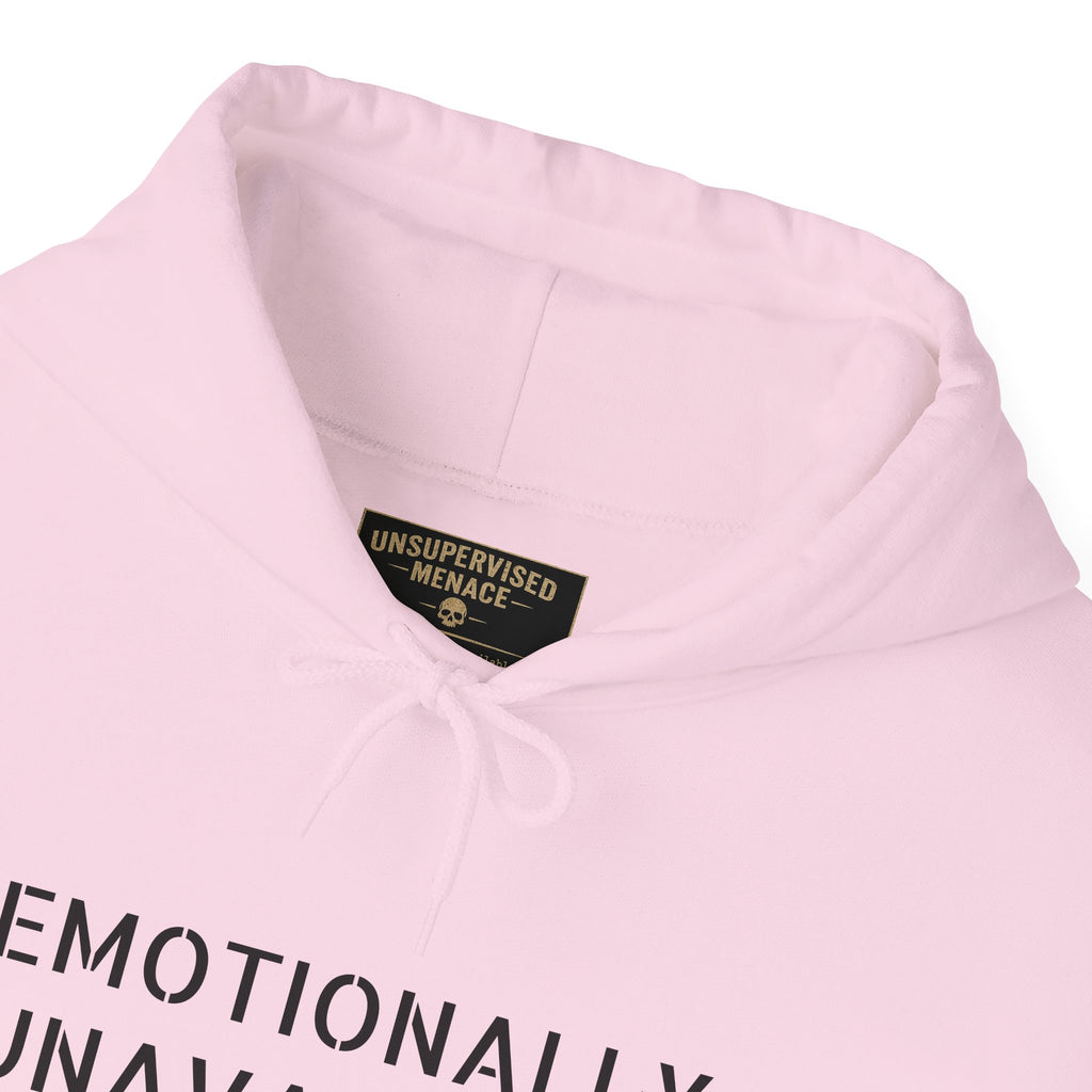 Emotionally Unavailable Hoodie — "Currently Accepting Coffee, Not Conversations" Graphic Hoodie