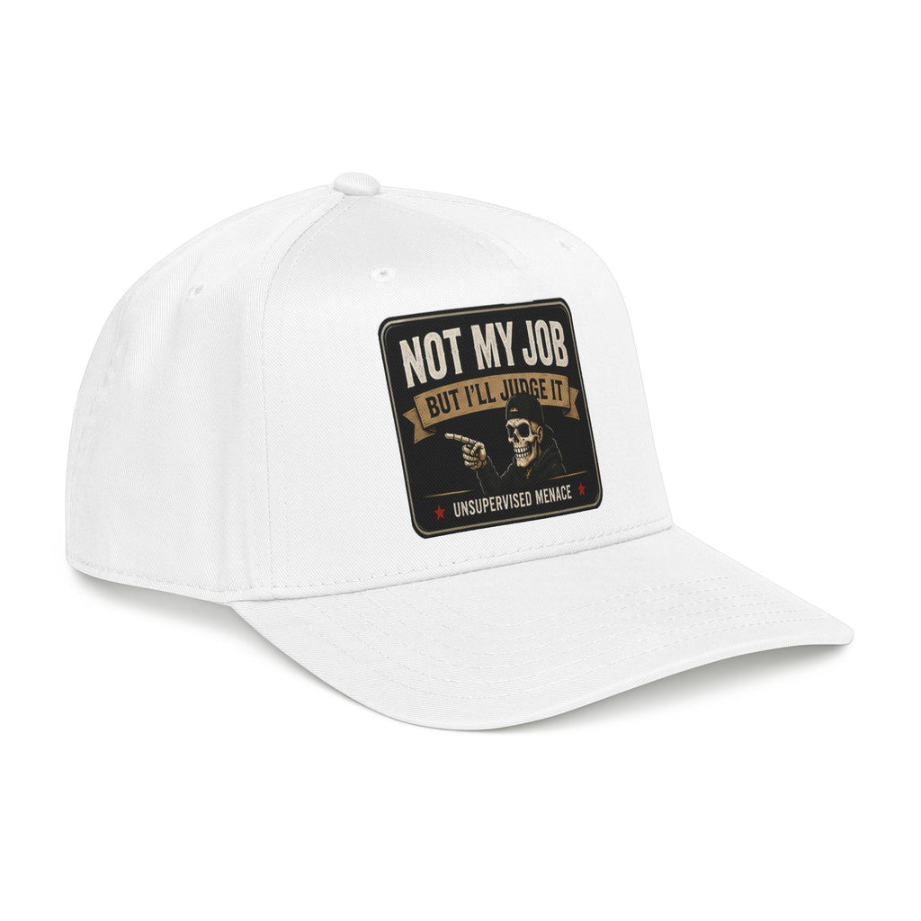 Baseball Cap — "Not My Job But I’ll Judge It" Skull Patch Hat