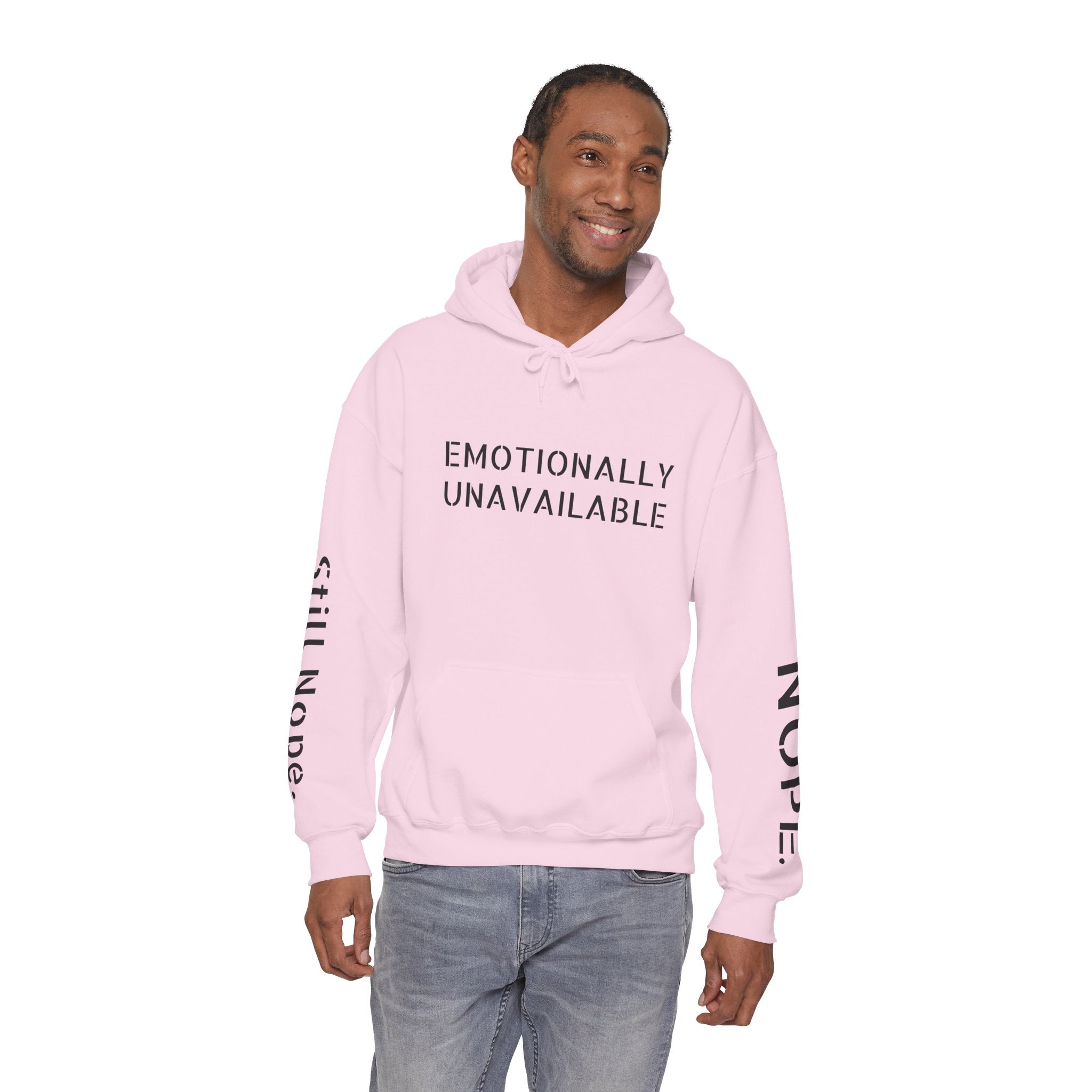 Emotionally Unavailable Hoodie — "Currently Accepting Coffee, Not Conversations" Graphic Hoodie