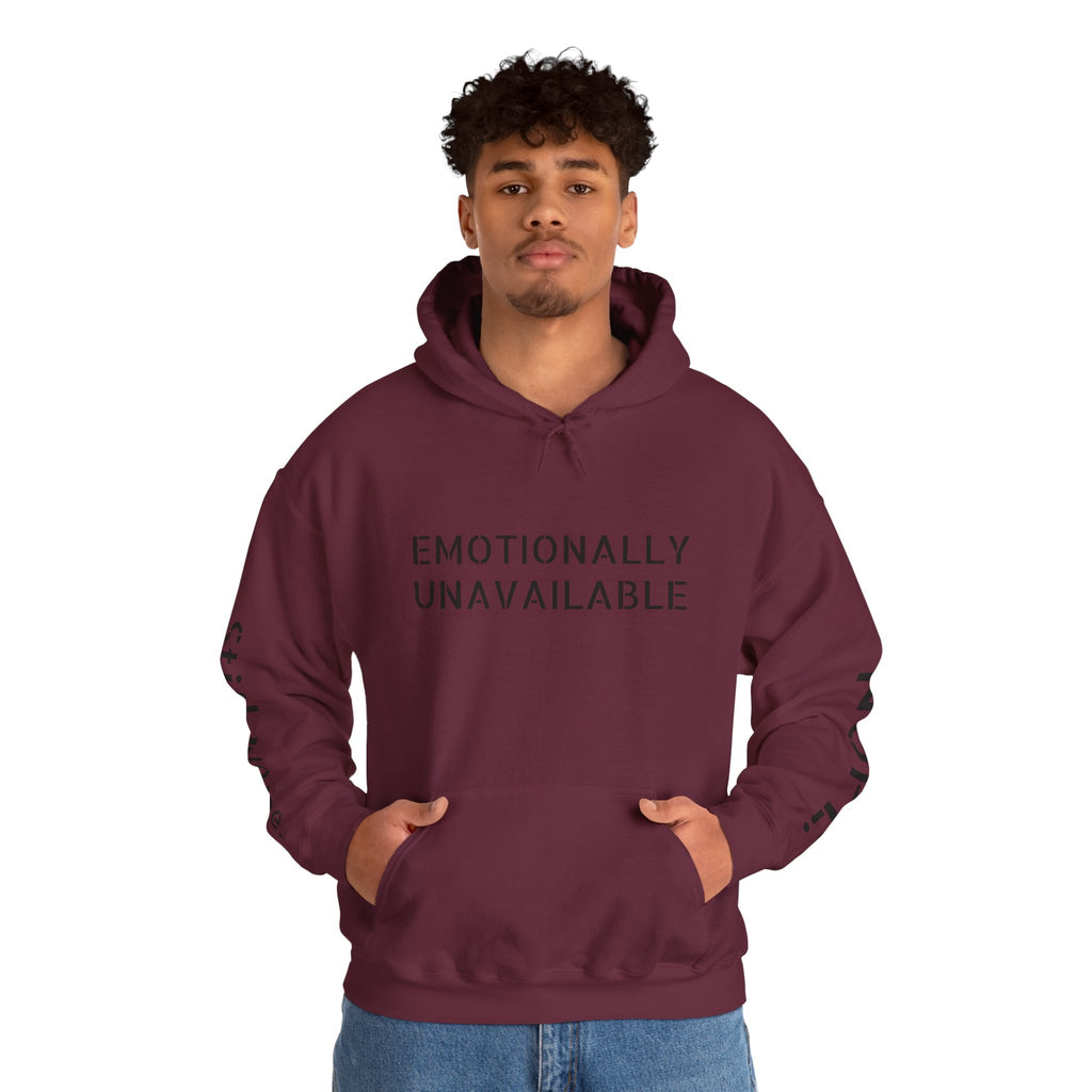 Emotionally Unavailable Hoodie — "Currently Accepting Coffee, Not Conversations" Graphic Hoodie