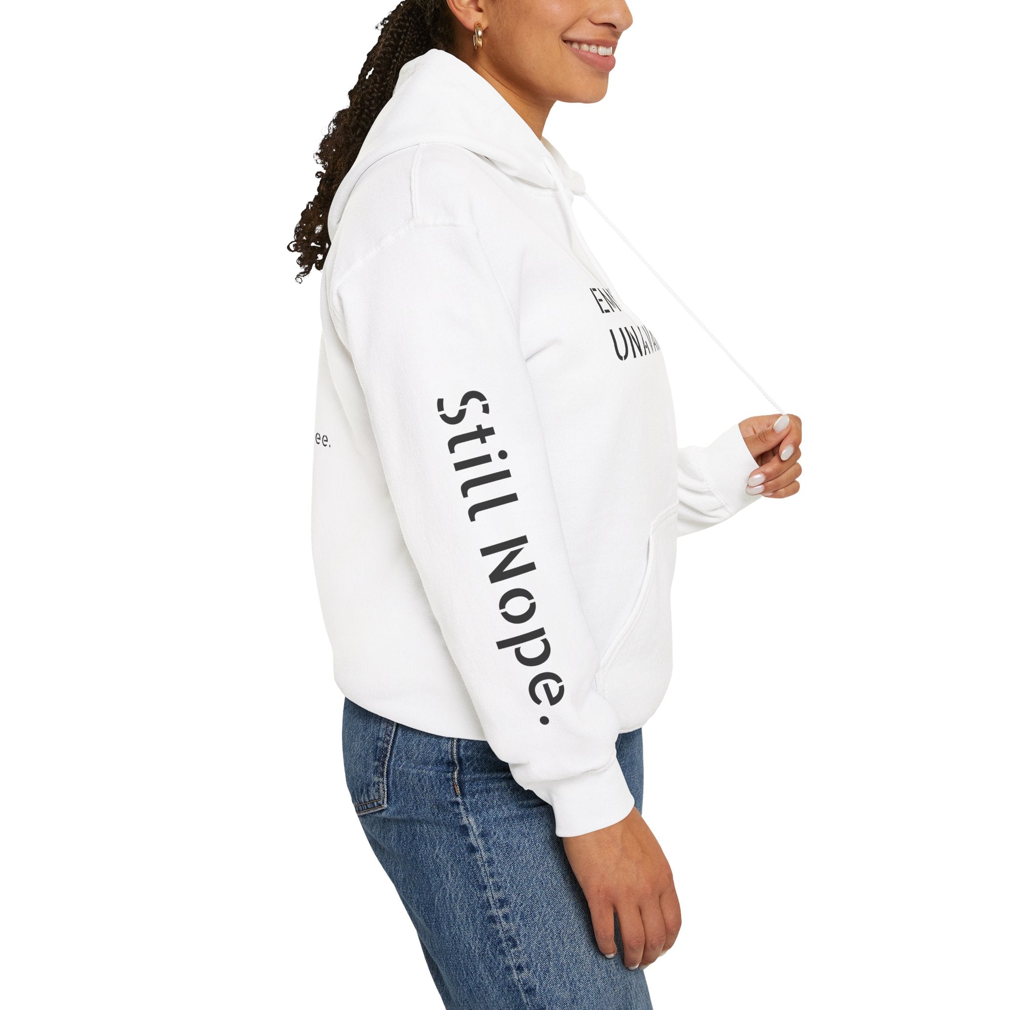 Emotionally Unavailable Hoodie — "Currently Accepting Coffee, Not Conversations" Graphic Hoodie
