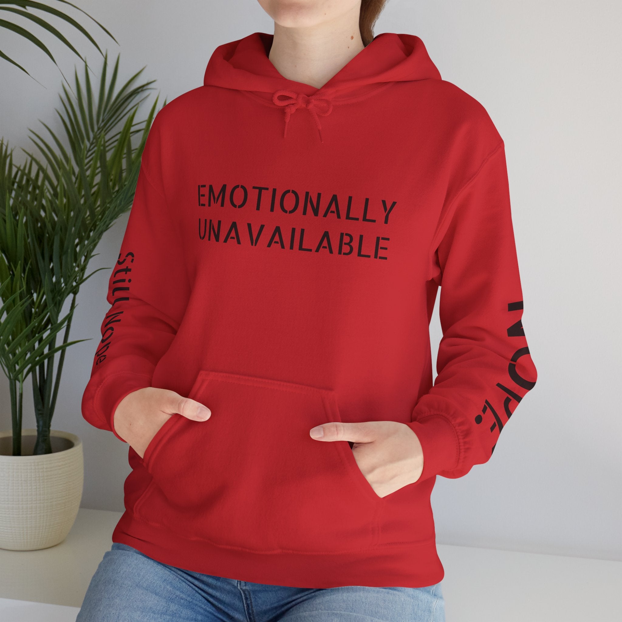 Emotionally Unavailable Hoodie — "Currently Accepting Coffee, Not Conversations" Graphic Hoodie