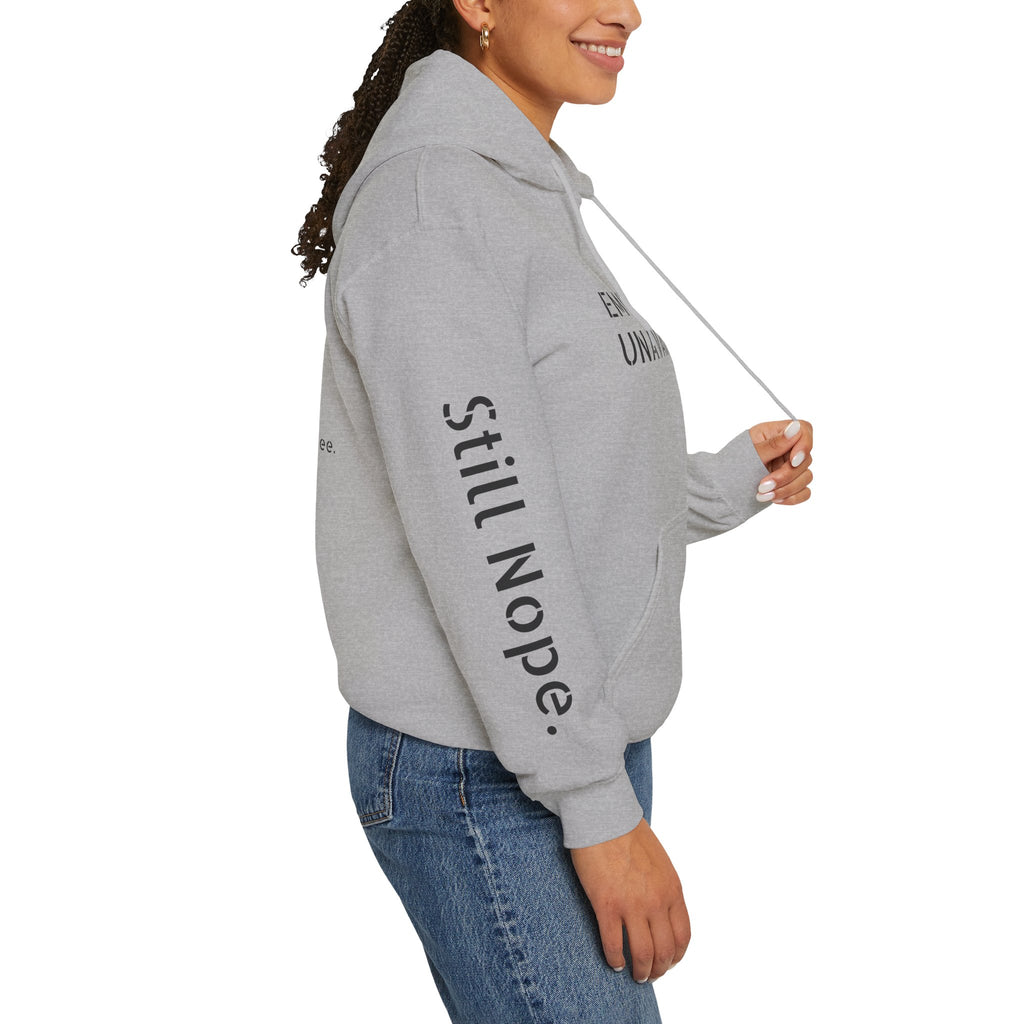 Emotionally Unavailable Hoodie — "Currently Accepting Coffee, Not Conversations" Graphic Hoodie