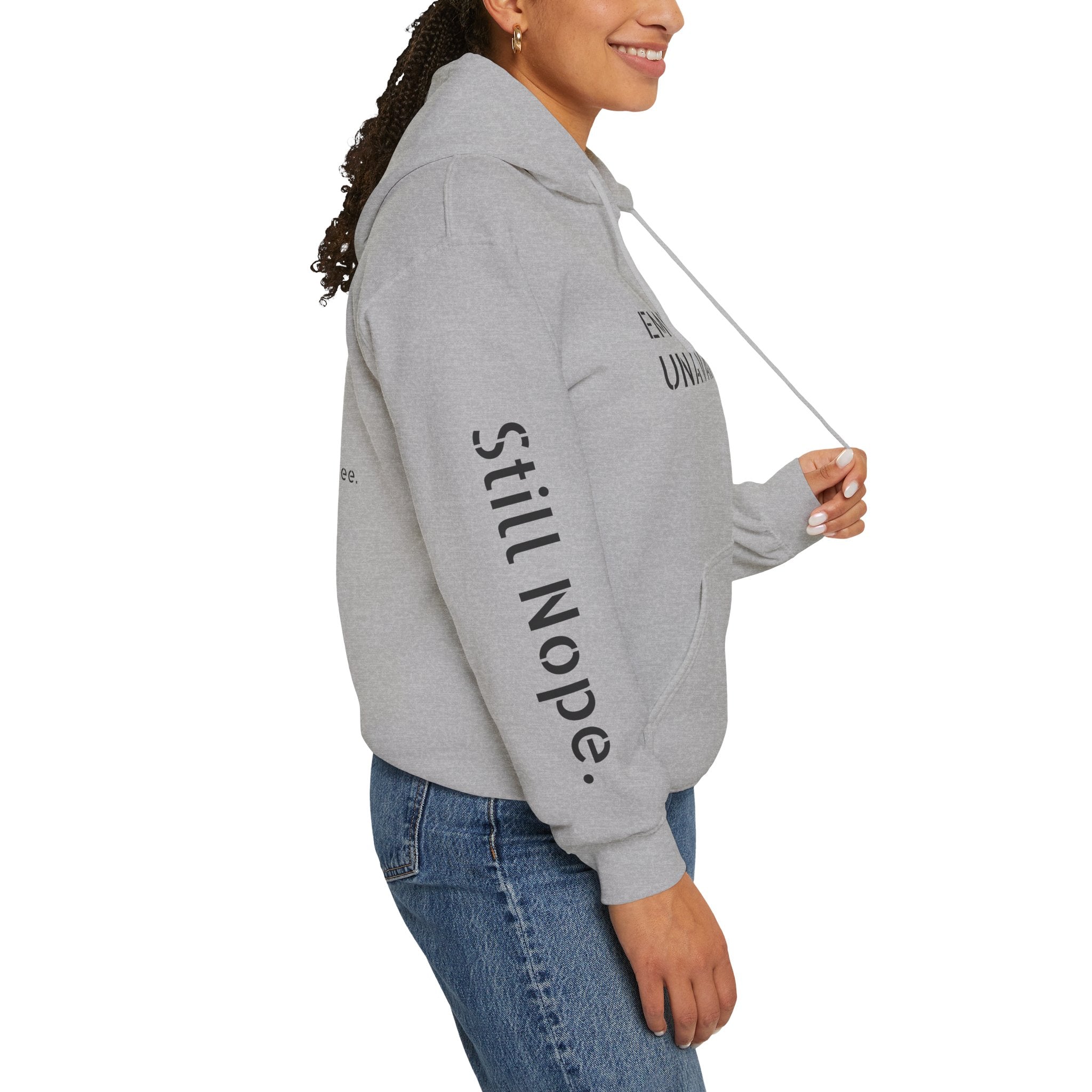 Emotionally Unavailable Hoodie — "Currently Accepting Coffee, Not Conversations" Graphic Hoodie