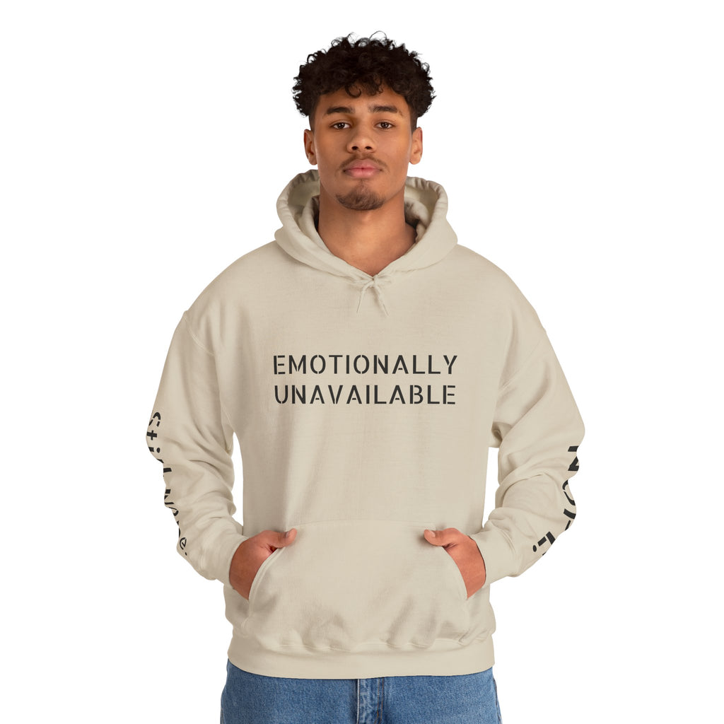 Emotionally Unavailable Hoodie — "Currently Accepting Coffee, Not Conversations" Graphic Hoodie