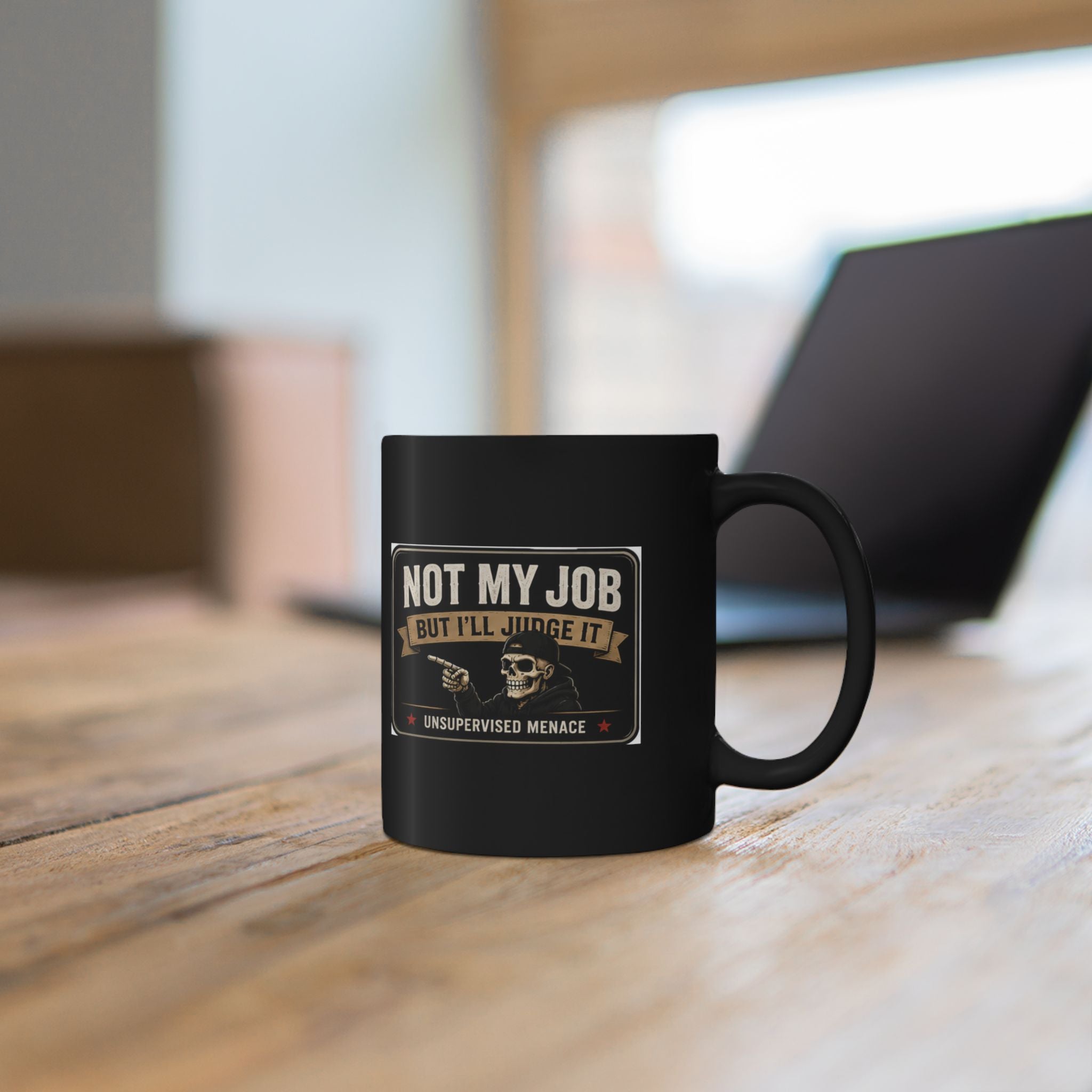 Not My Job But I’ll Judge It Mug — Funny Skull Coffee Mug (11oz/15oz)