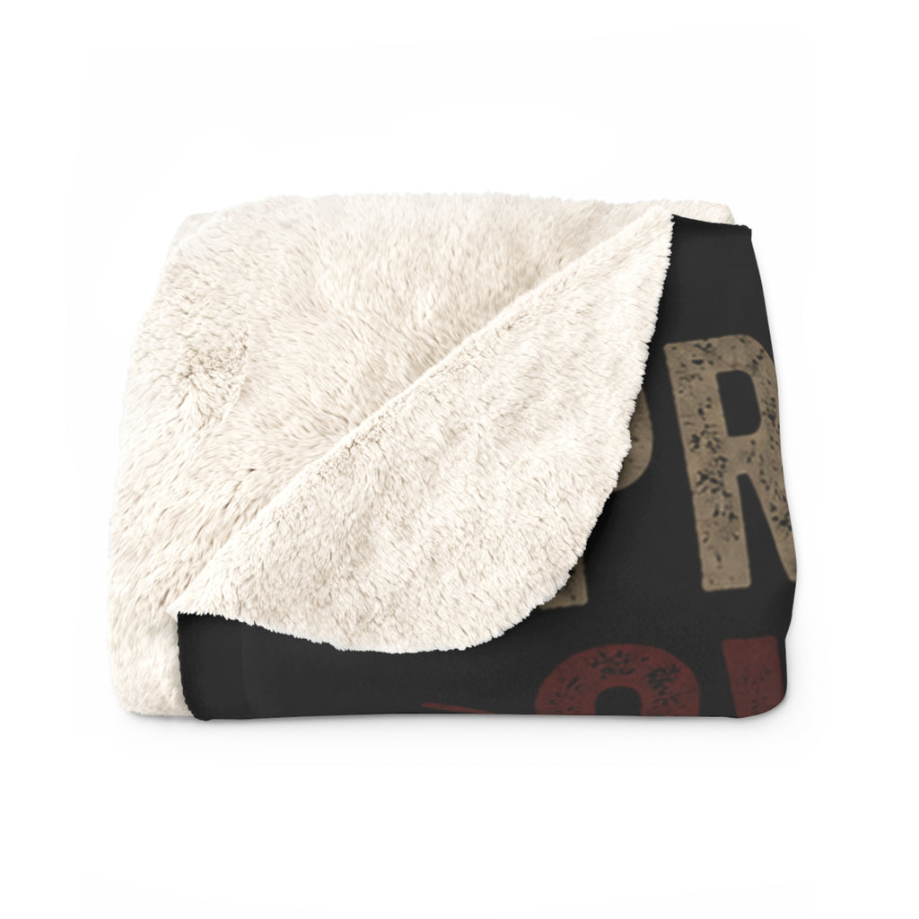 Sherpa Blanket — Professional Overthinker Vintage Skull Design