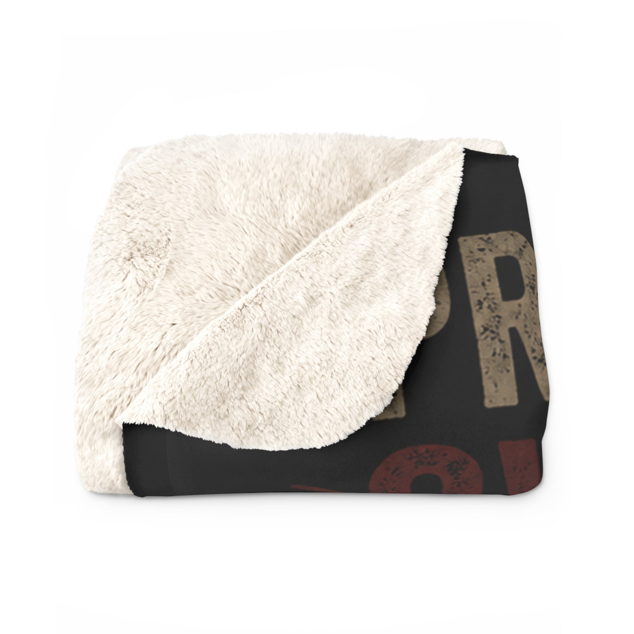 Sherpa Blanket — Professional Overthinker Vintage Skull Design