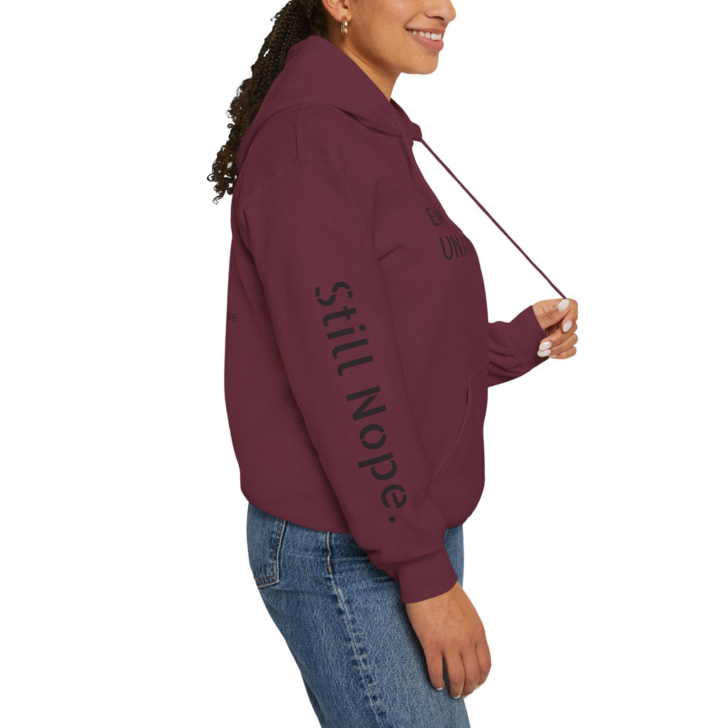 Emotionally Unavailable Hoodie — "Currently Accepting Coffee, Not Conversations" Graphic Hoodie