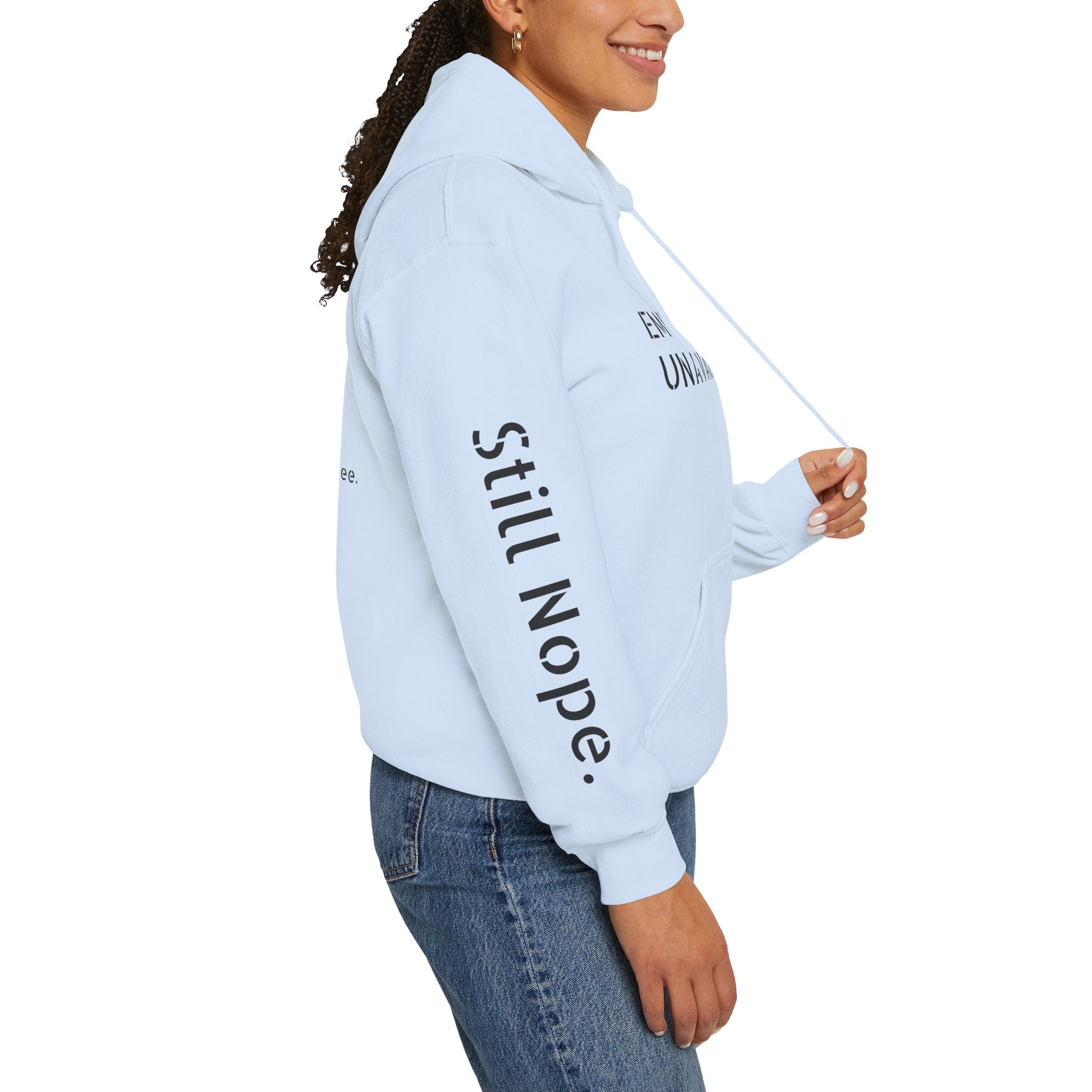 Emotionally Unavailable Hoodie — "Currently Accepting Coffee, Not Conversations" Graphic Hoodie