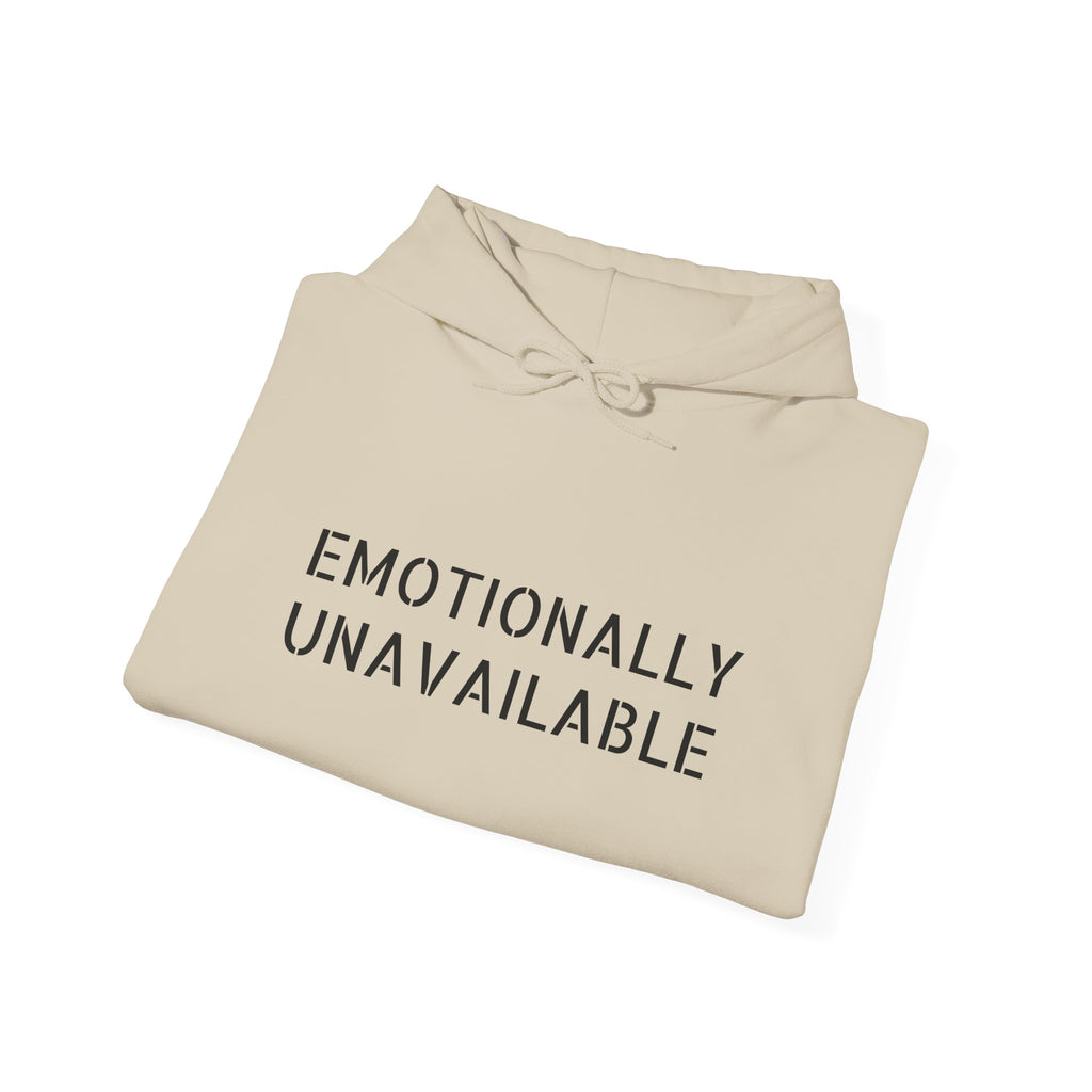 Emotionally Unavailable Hoodie — "Currently Accepting Coffee, Not Conversations" Graphic Hoodie
