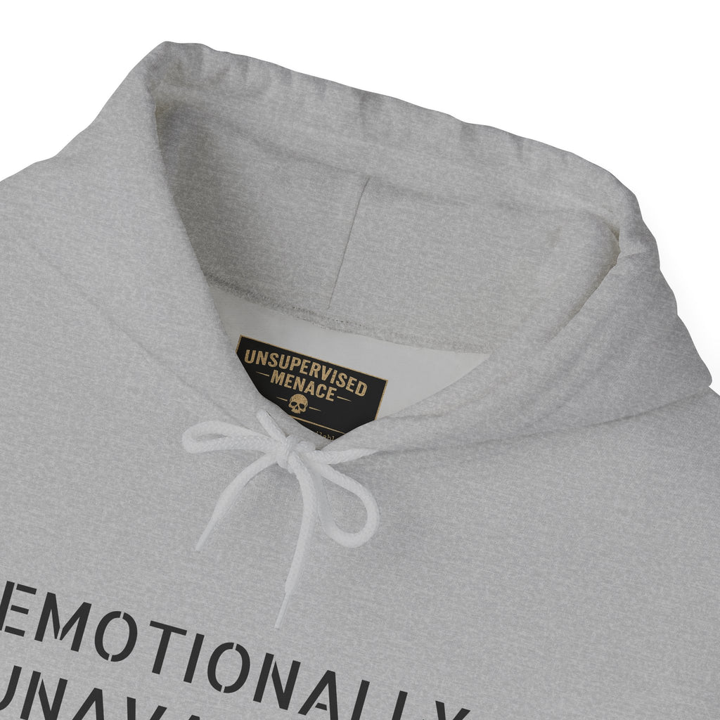 Emotionally Unavailable Hoodie — "Currently Accepting Coffee, Not Conversations" Graphic Hoodie