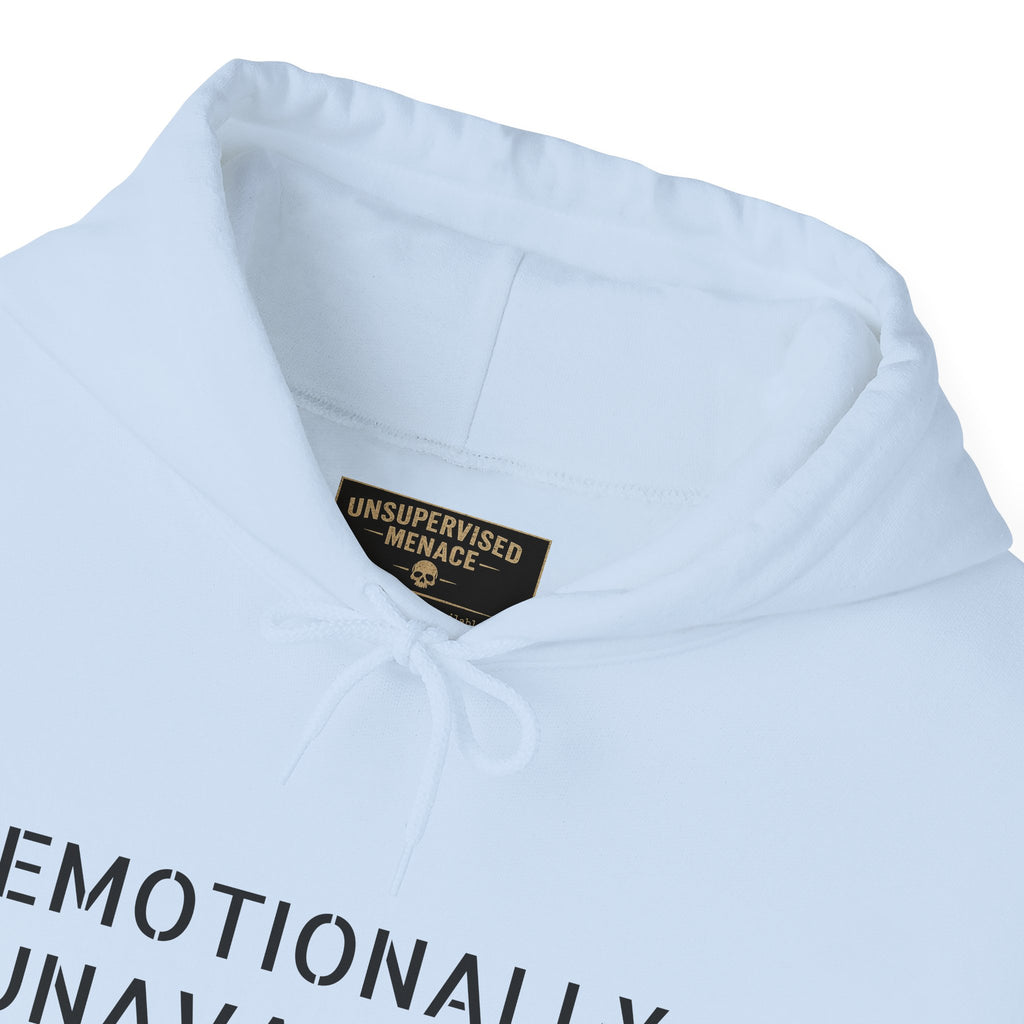 Emotionally Unavailable Hoodie — "Currently Accepting Coffee, Not Conversations" Graphic Hoodie