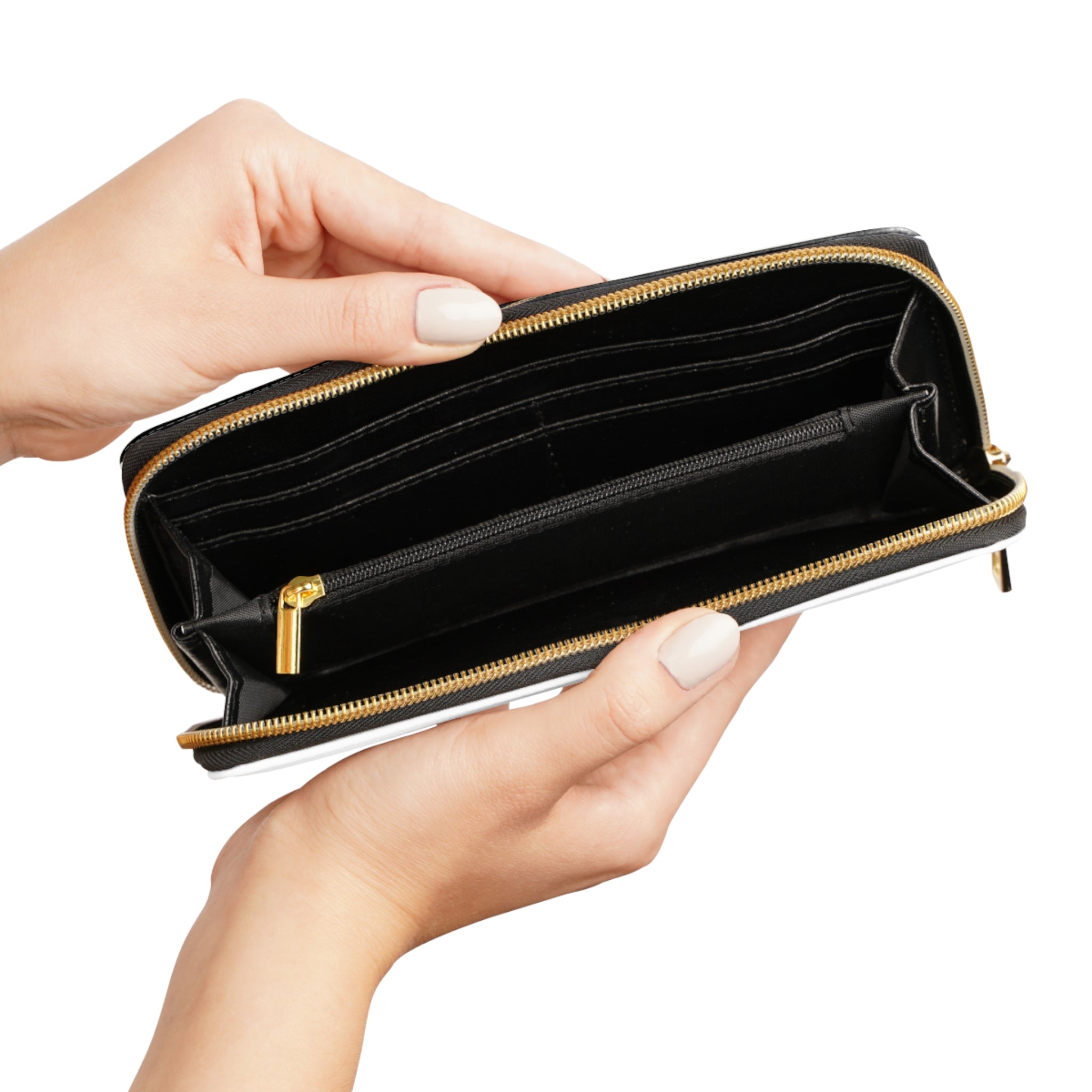 Zipper Wallet — 'Financially Questionable / Broke But Still Booking Trips' Skull Travel Wallet