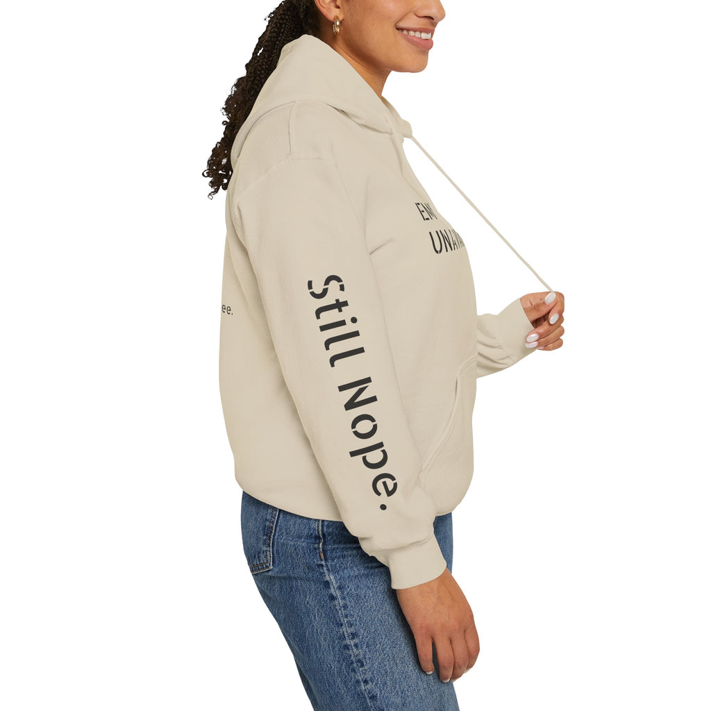 Emotionally Unavailable Hoodie — "Currently Accepting Coffee, Not Conversations" Graphic Hoodie