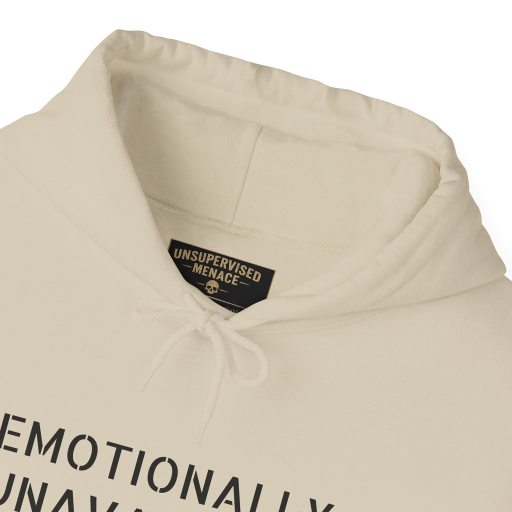 Emotionally Unavailable Hoodie — "Currently Accepting Coffee, Not Conversations" Graphic Hoodie