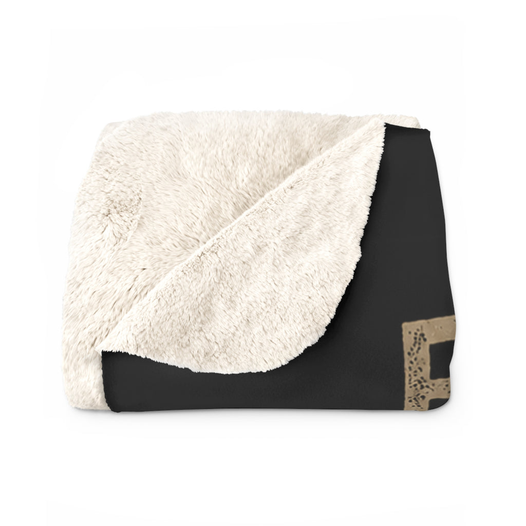 Sherpa Fleece Blanket — "Emotionally Unavailable" Skull Coffee Graphic Throw
