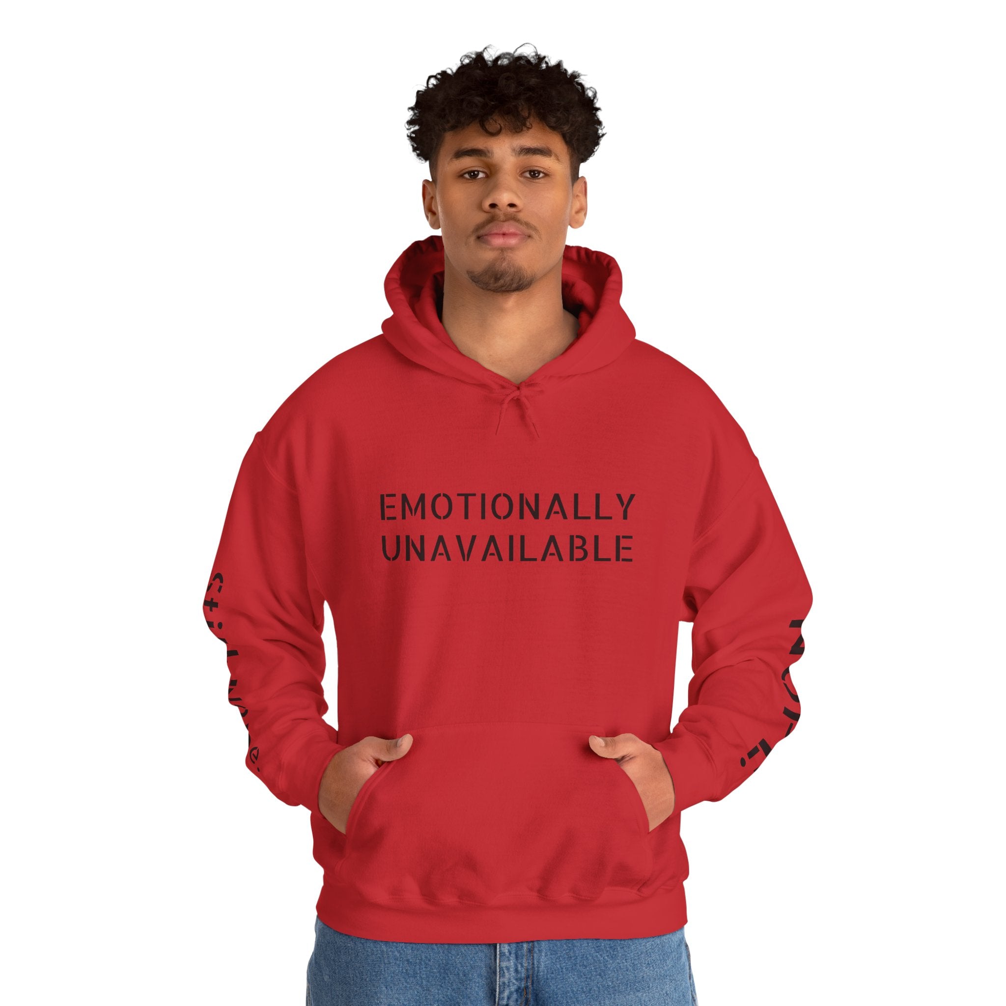 Emotionally Unavailable Hoodie — "Currently Accepting Coffee, Not Conversations" Graphic Hoodie