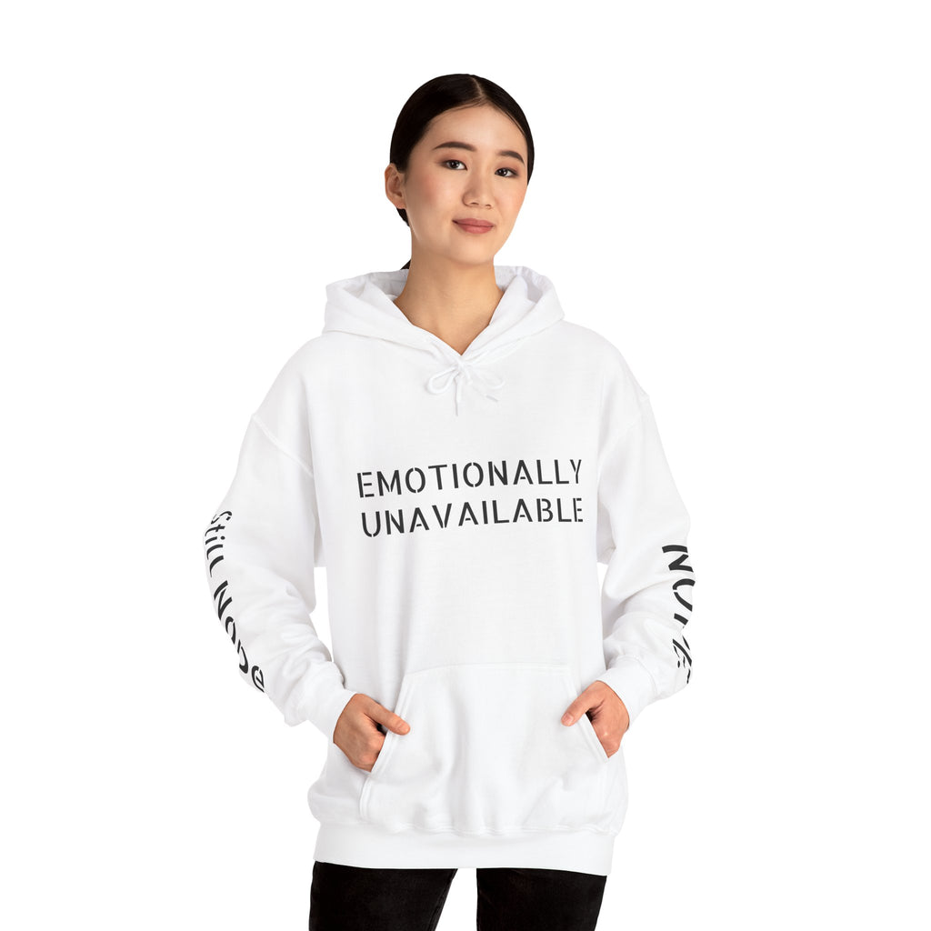 Emotionally Unavailable Hoodie — "Currently Accepting Coffee, Not Conversations" Graphic Hoodie